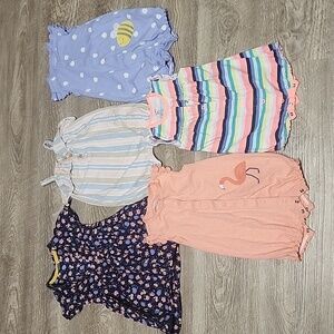 5 Carters baby girl outfits, 18 month